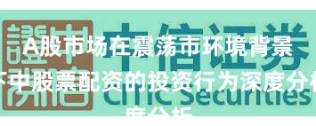 A股市场在震荡市环境背景下中股票配资的投资行为深度分析